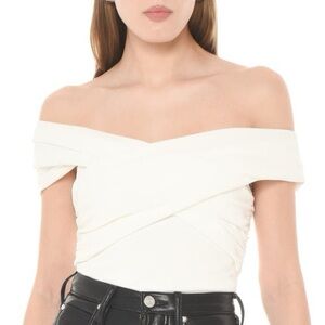 🆕WAYF Crossover Off the Shoulder Bodysuit Sz XL 12 NWOT